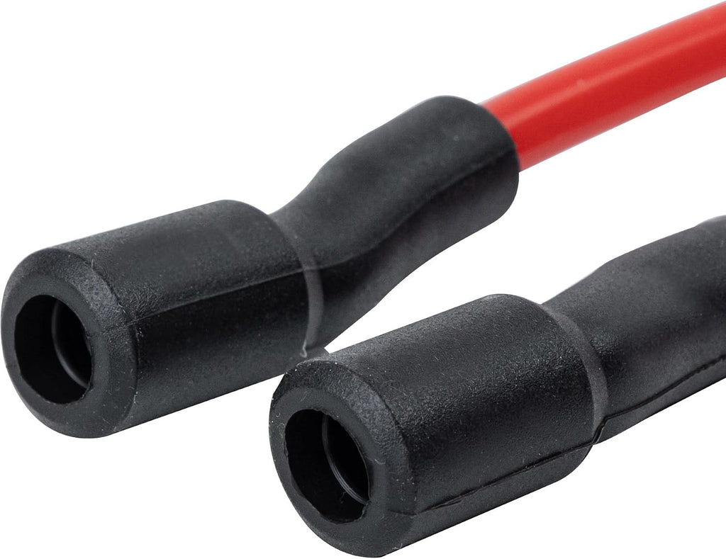 3 Ohm Dual Output Ignition Coil with 7mm Red Wires, Compatible with Harley-Davidson Dyna DC1-1 DW-300, for Motorcycles Point or Electronic Ignition Systems